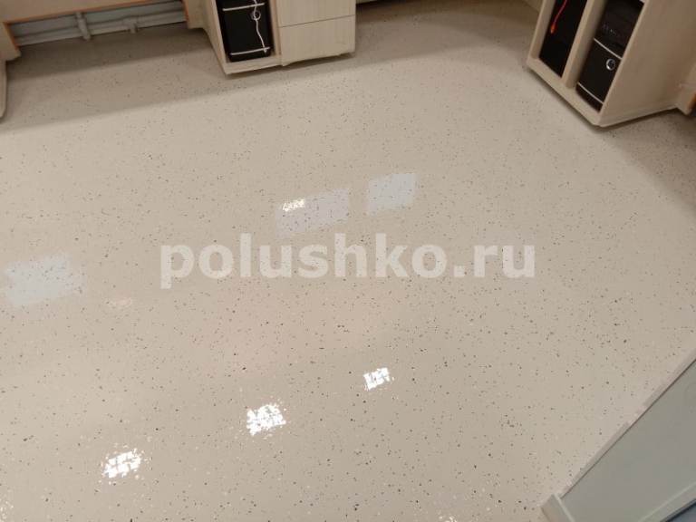 заливной пол с флоками